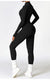 Winter Autumn Women's One-piece Yoga Jumpsuit leggings Long-sleeved Warm ski Overalls Outerwear High Elastic Cycling Bodysuit