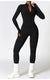 Winter Autumn Women's One-piece Yoga Jumpsuit leggings Long-sleeved Warm ski Overalls Outerwear High Elastic Cycling Bodysuit