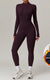 Winter Autumn Women's One-piece Yoga Jumpsuit leggings Long-sleeved Warm ski Overalls Outerwear High Elastic Cycling Bodysuit