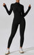 Winter Autumn Women's One-piece Yoga Jumpsuit leggings Long-sleeved Warm ski Overalls Outerwear High Elastic Cycling Bodysuit