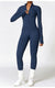 Winter Autumn Women's One-piece Yoga Jumpsuit leggings Long-sleeved Warm ski Overalls Outerwear High Elastic Cycling Bodysuit